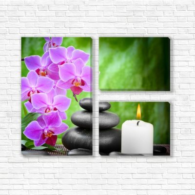 модульные картины Пурпурные орхидеи