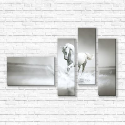 модульные картины Белый конь