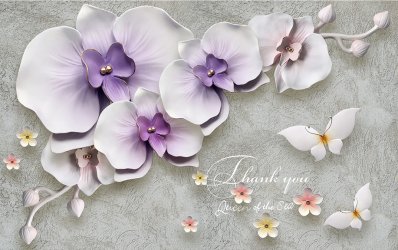 фотообои Фиалковые орхидеи