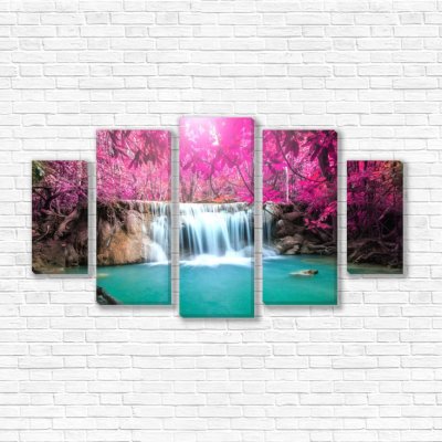 модульные картины Пурпурный водопад