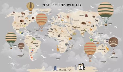 фотообои Children's world map