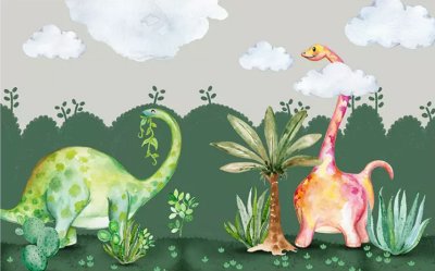 фотообои Акварельные динозаврики
