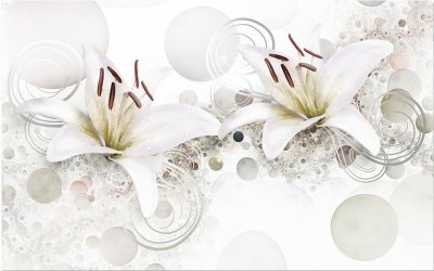 фотообои Белые лилии модерн