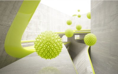 фотообои Зеленые сферы 3Д