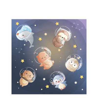 постеры Малыши космонавты