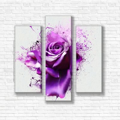 модульные картины Лиловая роза